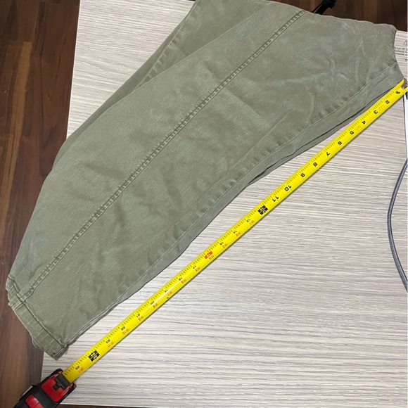 Women’s Joie Khaki/Green Belted Cotton Tencel Blend Pants size XL - Picture 2 of 6